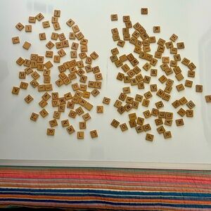 Scrabble Letter Tiles - wooden